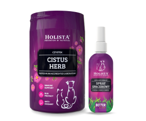 Holista Spray spacerowy 100ml + Czystek dla psa i kota 100g