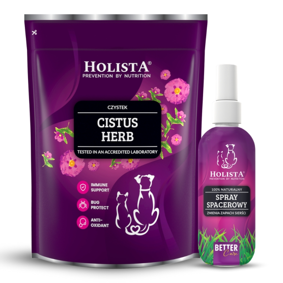 Holista Spray spacerowy 100ml + Czystek dla psa i kota 500g