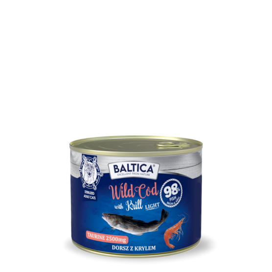Karma mokra dla kota Dorsz z krylem LIGHT 185g