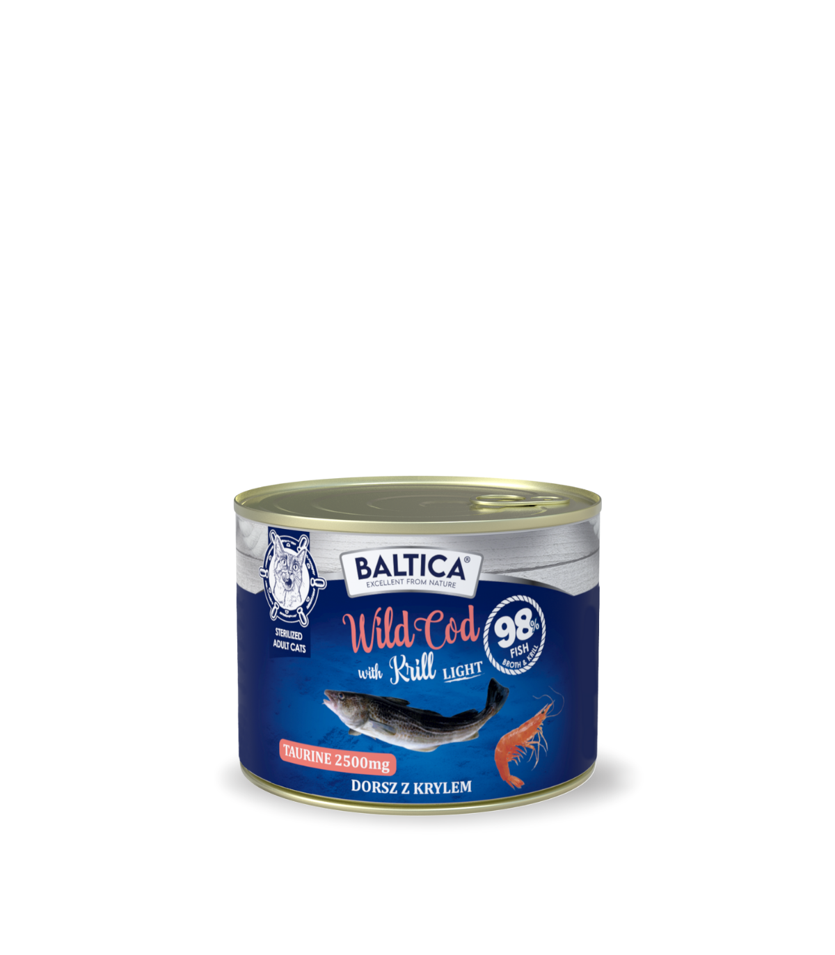 Karma mokra dla kota Dorsz z krylem LIGHT 185g