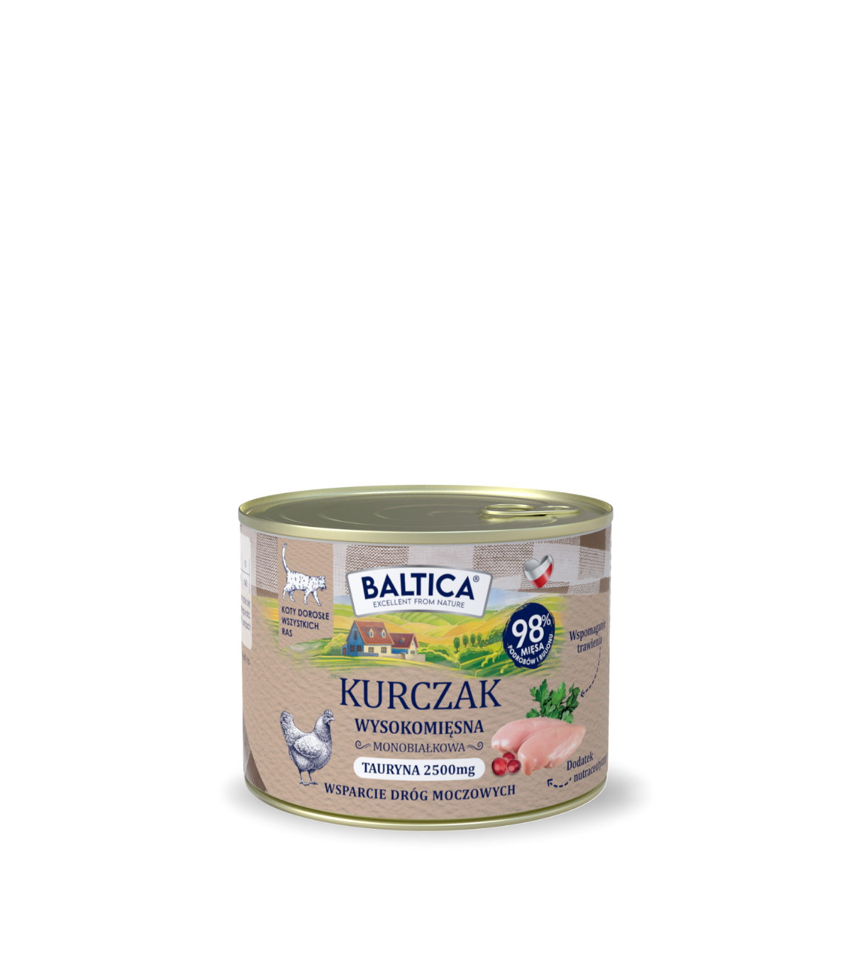 Karma mokra dla kota kurczak monoproteina 185g
