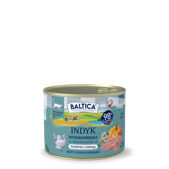 Karma mokra dla kota indyk monoproteina 185g