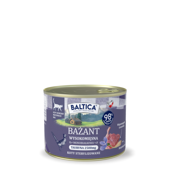 Karma mokra dla kota bażant monoproteinowa 185g