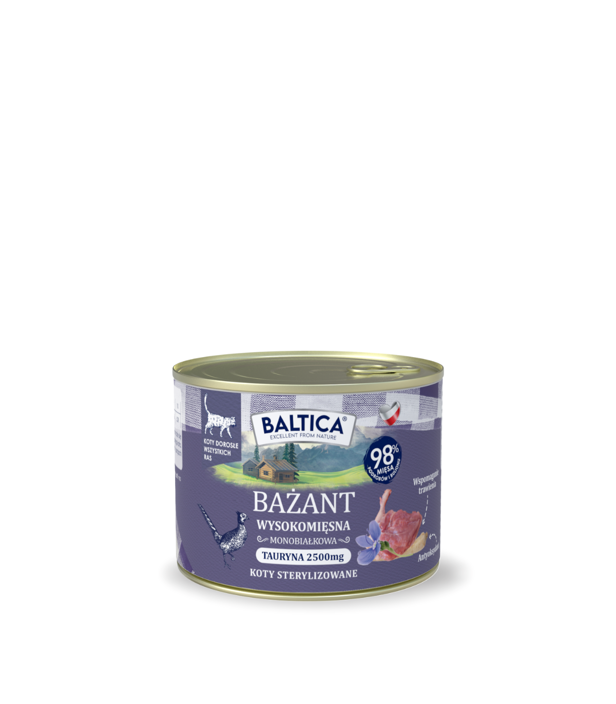 Karma mokra dla kota bażant monoproteinowa 185g