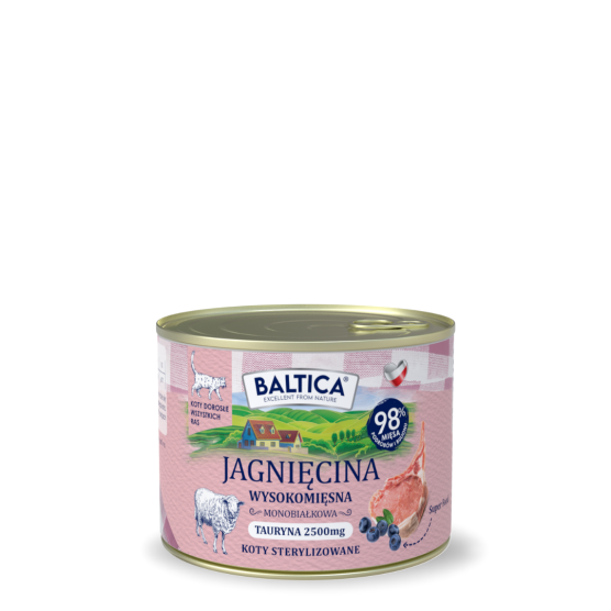 Karma mokra dla kota Jagnięcina Monobiałkowa 185g