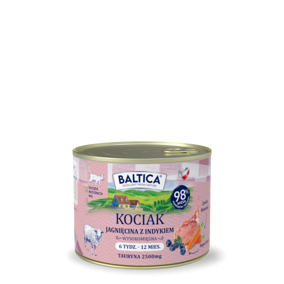 Karma mokra dla kociąt Jagnięcina z indykiem 185g