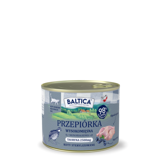 Karma mokra dla kota Przepiórka Monoproteina 185g