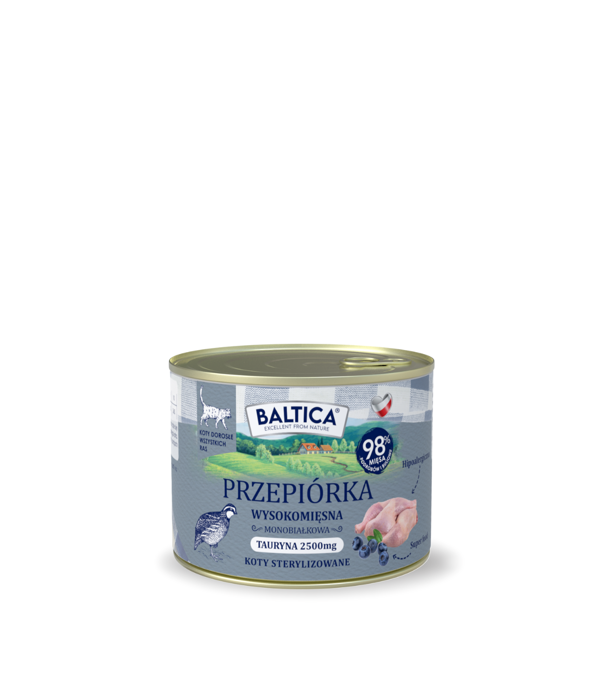 Karma mokra dla kota Przepiórka Monoproteina 185g