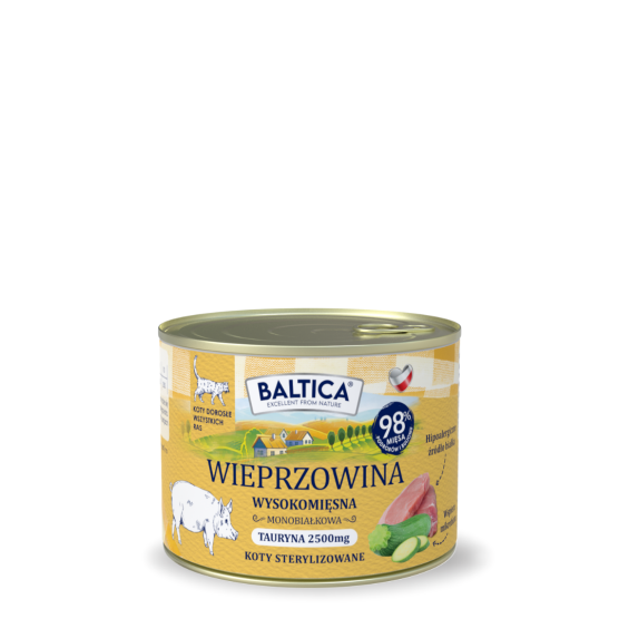 Karma mokra dla kota Wieprzowina Monoproteina
