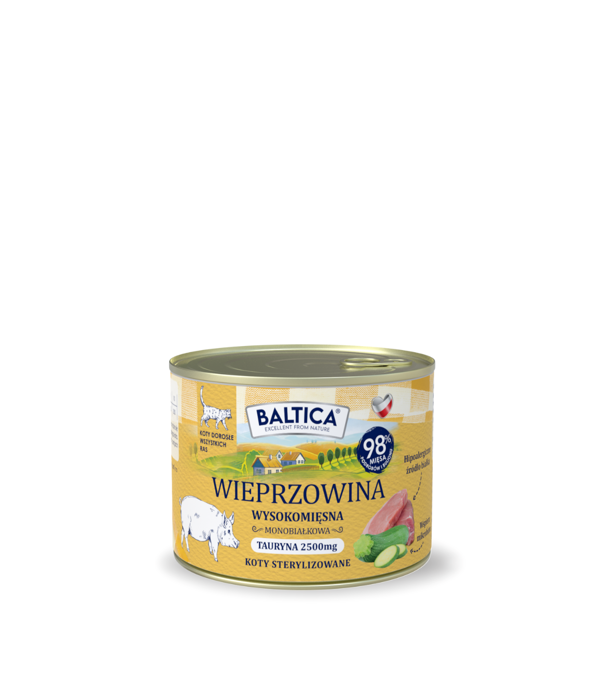 Karma mokra dla kota Wieprzowina Monoproteina 185g