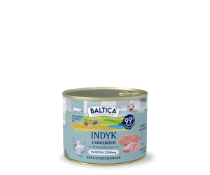 Karma mokra dla kota Indyk z królikiem 185g