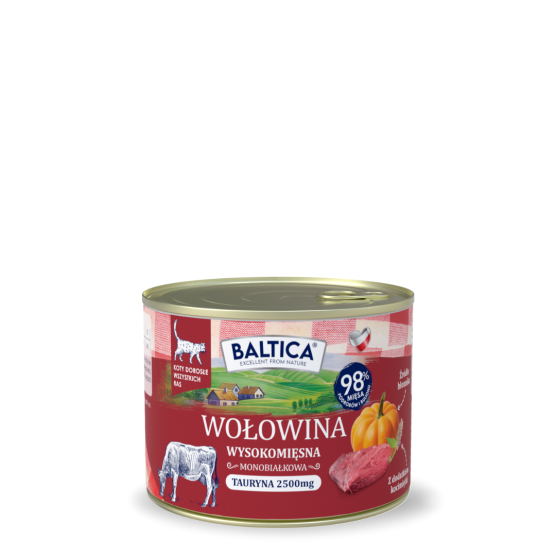 Karma mokra dla kota Wołowina z wątróbką 185g