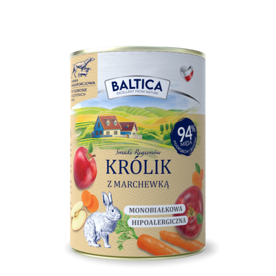 Karma mokra dla psa Królik Monoproteina