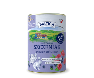 Karma mokra dla szczeniaka Indyk z Królikiem Duoproteina 400g
