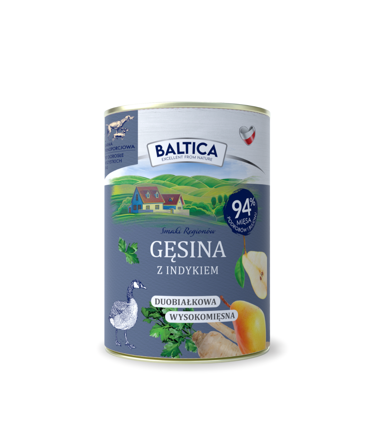 Karma mokra dla psa Gęsina z indykiem Duoproteina 400g