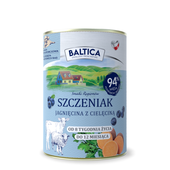 Karma mokra dla szczeniaka Jagnięcina z cielęciną Duoproteina 400g