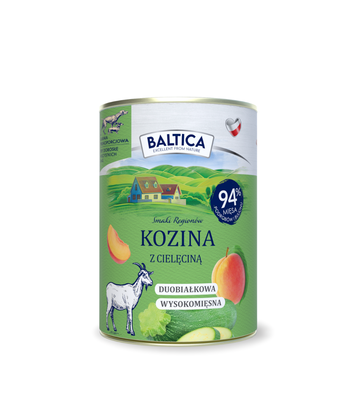 Karma mokra dla psa Kozina z cielęciną Duoproteina 400g
