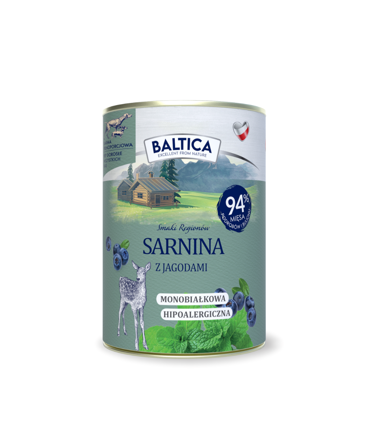 Karma mokra dla psa Sarnina z jagodą Monoproteina 400g