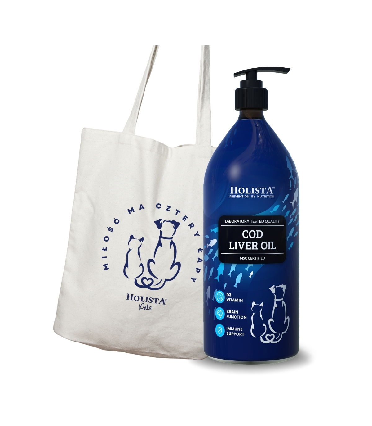 Tran z dorsza dla psa i kota 1000ml