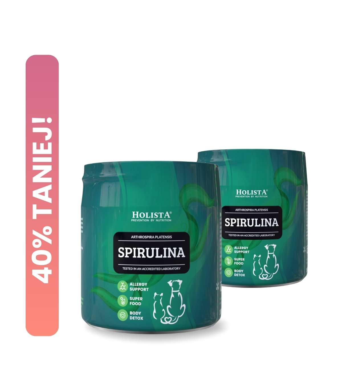 2x Spirulina dla psa i kota 100g DRUGA SZTUKA -40%