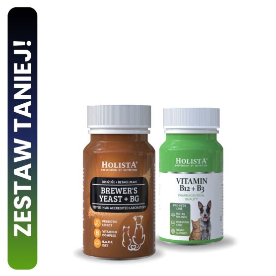 Drożdże browarnicze dla psa i kota + Witamina B12 + B3 90 tabletek 20% TANIEJ!