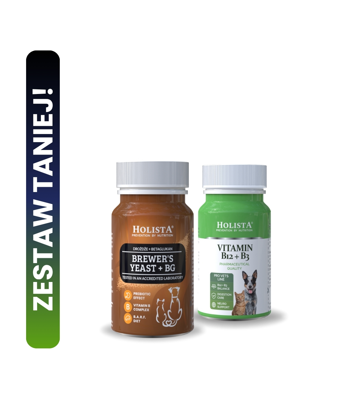 Drożdże browarnicze dla psa i kota + Witamina B12 + B3 90 tabletek 20% TANIEJ!