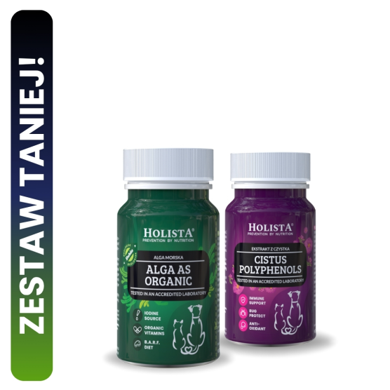 Czystek dla psa i kota + Alga organiczna 90 tabletek 20% TANIEJ!