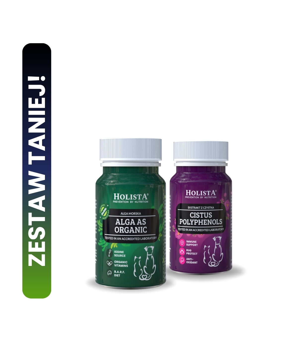 Czystek dla psa i kota + Alga organiczna 90 tabletek 20% TANIEJ!