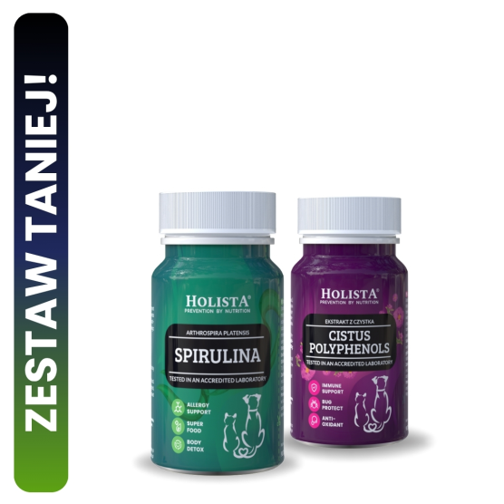 Czystek dla psa i kota + Spirulina 90 tabletek 20% TANIEJ!