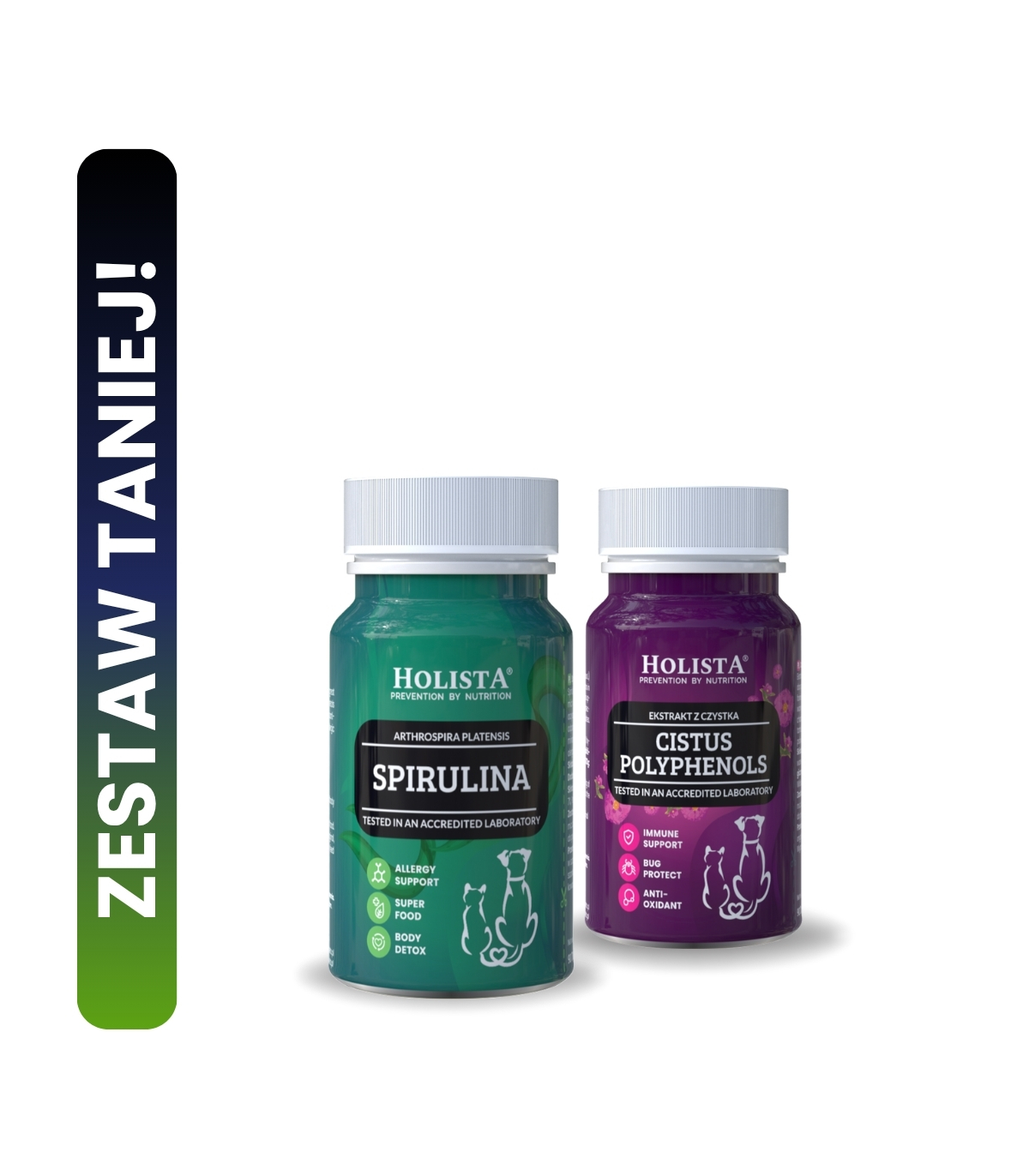 Czystek dla psa i kota + Spirulina 90 tabletek 20% TANIEJ!