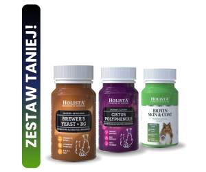 Czystek dla psa i kota + Drożdże browarnicze + Biotin Skin & Coat 90 tabletek 20% TANIEJ!