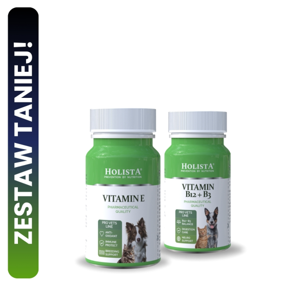 Witamina E dla psa i kota + Witamina B12 + B3 90 tabletek 20% TANIEJ!