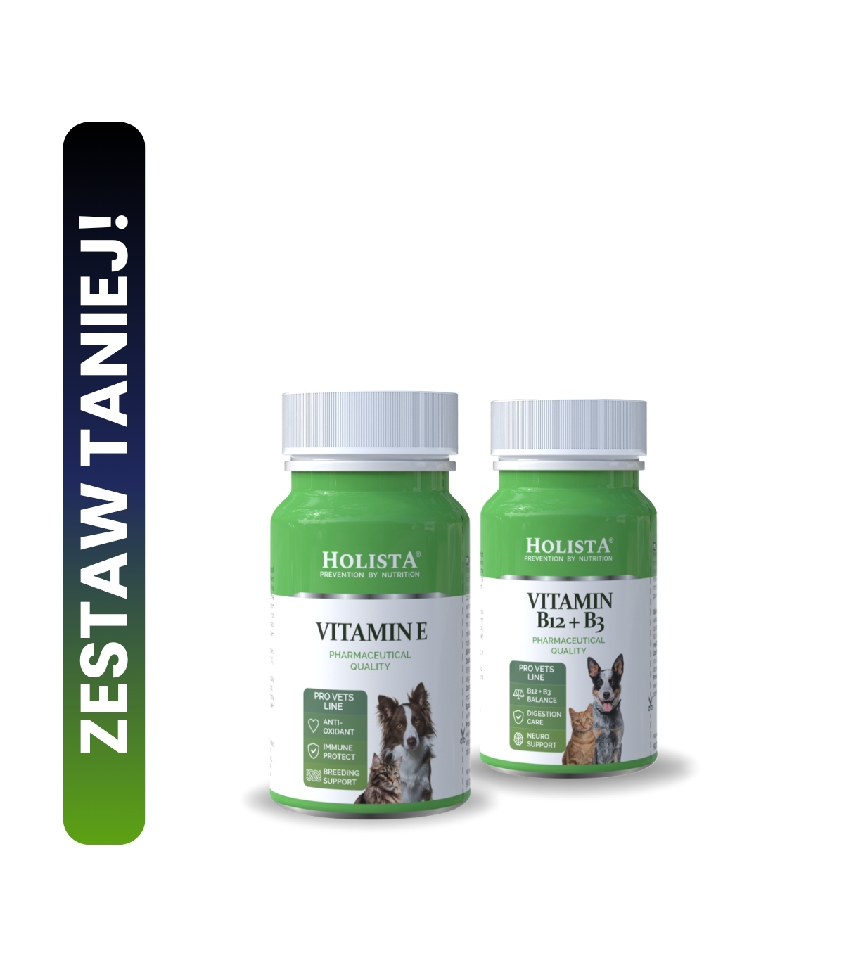 Witamina E dla psa i kota + Witamina B12 + B3 90 tabletek 20% TANIEJ!