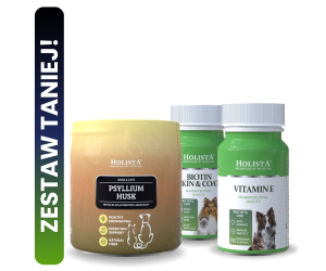Witamina E dla psa i kota + Biotyna w tabletkach + Psyllium Husk 25% TANIEJ!