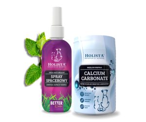 Naturalny spray na kleszcze 100ml + Węglan wapnia w proszku 250g