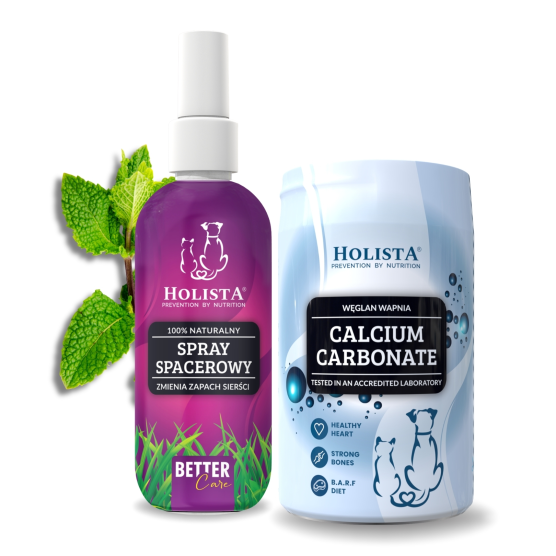 Naturalny spray na kleszcze 100ml + Węglan wapnia w proszku 250g