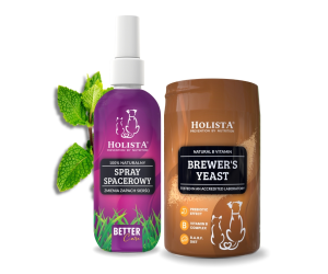 Spray spacerowy 100ml + Drożdże browarnicze dla psa i kota 200g