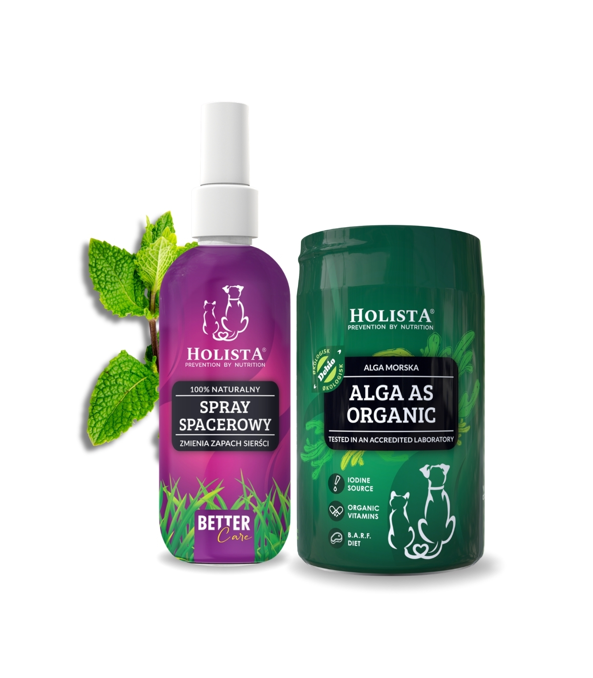 Naturalny spray na kleszcze 100ml + Alga morska dla psa i kota 250g