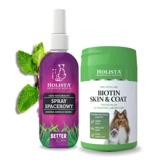 Naturalny spray na kleszcze 100ml + Biotin Skin & Coat 200g