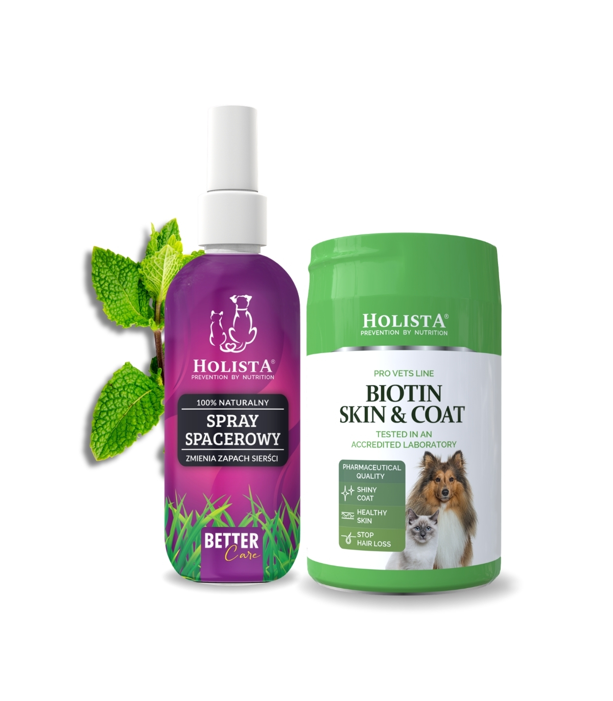 Naturalny spray na kleszcze 100ml + Biotin Skin & Coat 200g