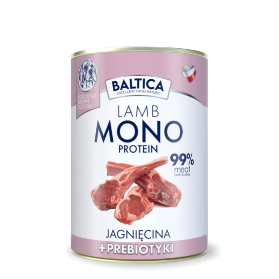 Karma mokra dla psa Jagnięcina Monoproteina 400g + Jagnięcina z malinami 400g