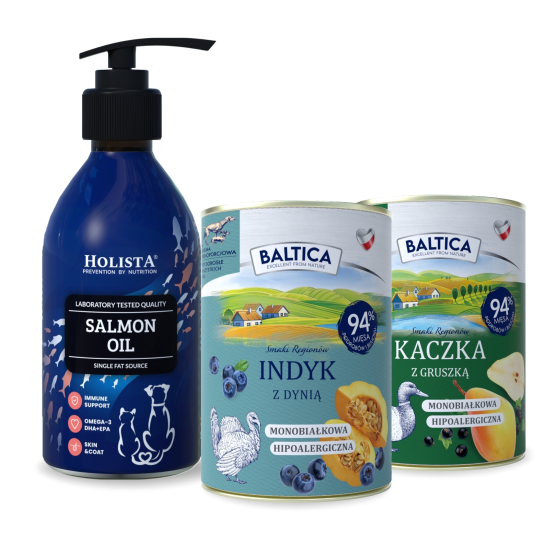 Karma mokra dla psa Indyk Monoproteina 400g + Kaczka monoproteina 400g
