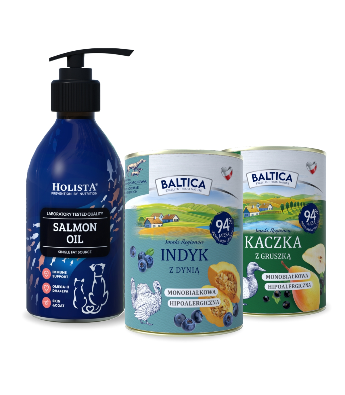 Karma mokra dla psa Indyk Monoproteina 400g + Kaczka monoproteina 400g