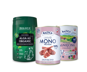 Karma mokra dla psa Jagnięcina Monoproteina 400g + Jagnięcina z malinami 400g