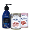 Karma mokra dla psa Królik Monoproteina 400g + Jagnięcina Monoproteina 400g + Olej Omega3 250ml