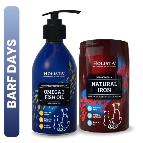 Naturalne żelazo dla psa i kota 180g 50% TANIEJ + Olej Omega3 250ml