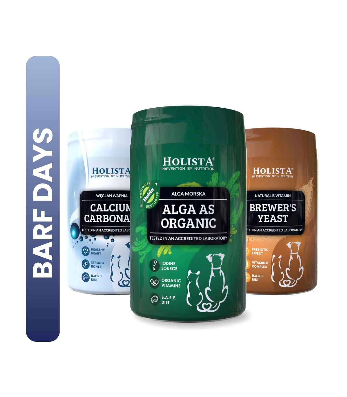 Drożdże browarnicze 50% TANIEJ + Węglan wapnia 250g + Alga organiczna 250g