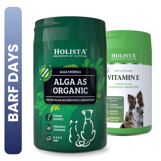 Witamina E dla psa i kota 200g + Alga organiczna 250g 30% TANIEJ