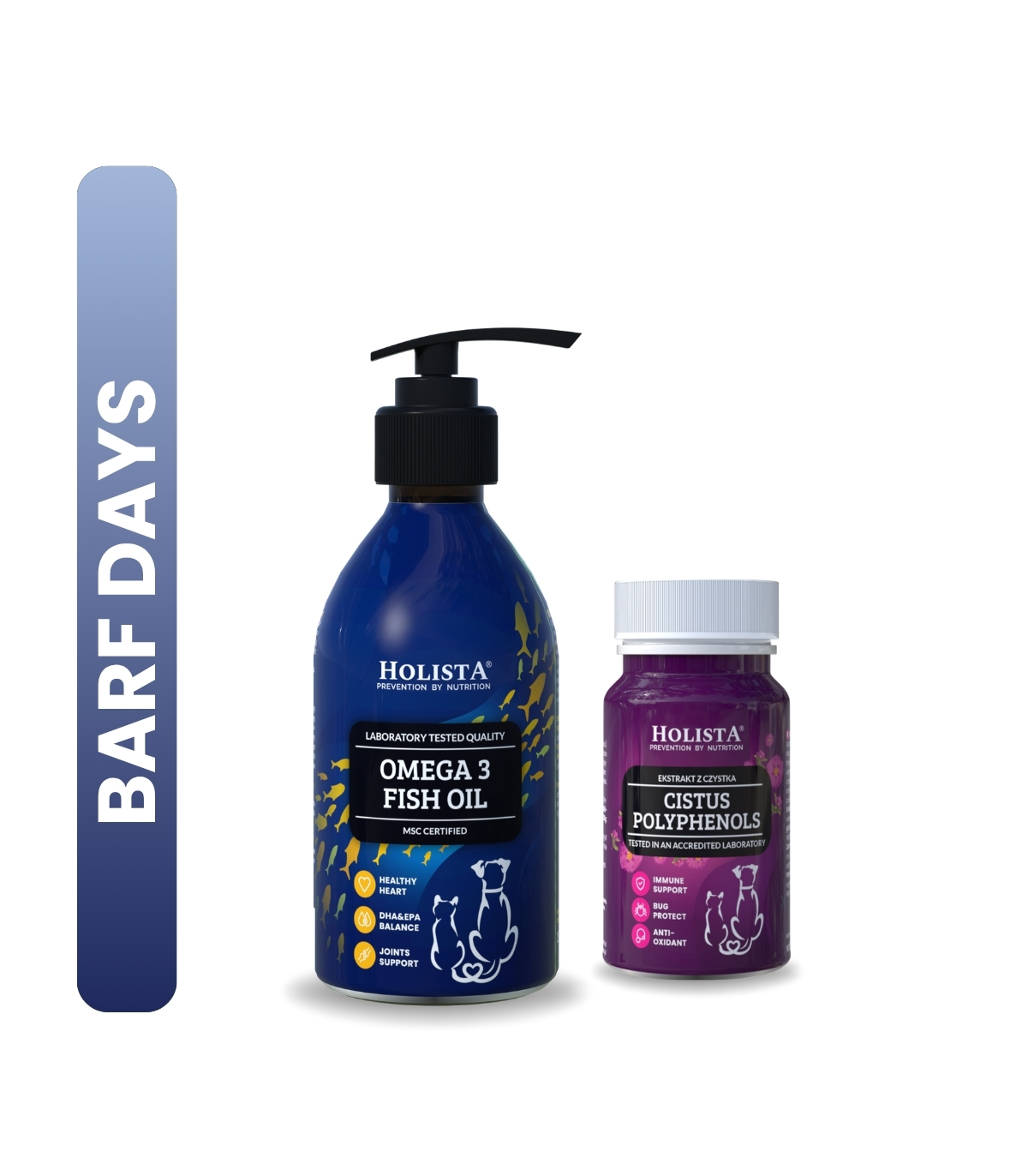 Olej Omega3 dla psa i kota 100ml + Czystek 90 tabletek 50% TANIEJ