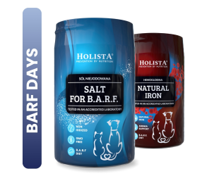 Sól do diety BARF 400g + Naturalne żelazo dla psa i kota 180g 40% TANIEJ